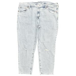 Gap Women's Blue Girlfriend Skinny Mid Rise Jeans Plus Size 20 Cotton Blend